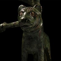 Mesopotamian Torch Bearer Stand with Lion Tamer