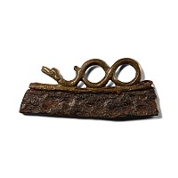 Viking Age Iron Fire-Striker with Bronze Serpent Handle