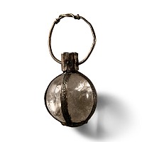 Large Saxon Period Silver Pendant with Rock Crystal Orb