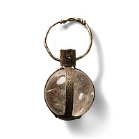 Large Saxon Period Silver Pendant with Rock Crystal Orb