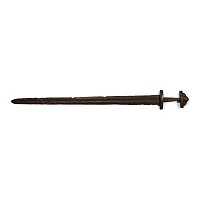Viking Iron Sword with Three-Lobed Pommel