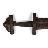 Viking Iron Sword with Three-Lobed Pommel