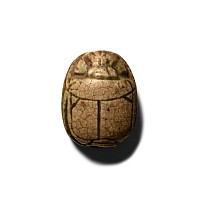 Egyptian Steatite Scarab with Thoth Standing