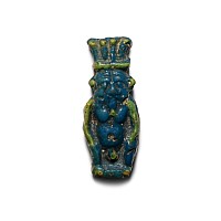 Egyptian Blue-Glazed Amulet of Bes