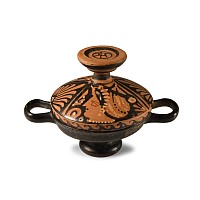 Greek Apulian Red-Figure Pottery Lekanis