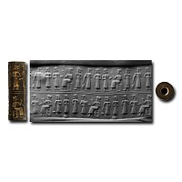 Early Dynastic Cylinder Seal with Worshipping Parade