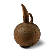 Bronze Age Cypriot Terracotta Burnished Pottery Jug with Handle