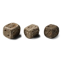 Large Roman Lead Gaming Dice Group