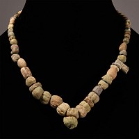 Phoenician Faience and Stone Bead Necklace String