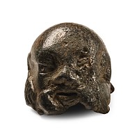 Roman Bronze Silenus Head Mount