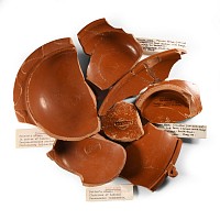 Romano-British 'Colchester' Samian Ware Sherd Group with Makers' Stamps
