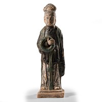 Chinese Ming Glazed Terracotta Tomb Attendant Figure