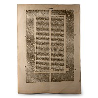 Medieval Printed Paper Bible Page by Johann Grüninger
