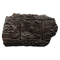 Roman Lead Sarcophagus Panel Fragment