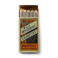 Willis Woodbines Advertisment in Original Frame with Cigarettes