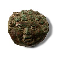 Greek Bronze Medusa Mount