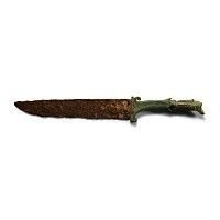Roman Dagger with Bronze Boar-Head Handle
