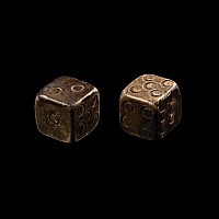 Roman Silver Gaming Dice Pair