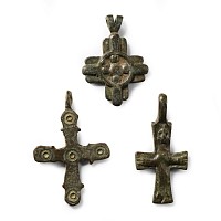 Post Medieval Bronze Cross Pendant Group