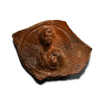 Roman Terracotta Bowl Fragment with Diana