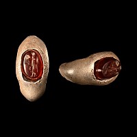 Roman Silver Ring with Eros Gemstone