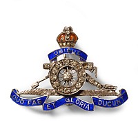 Royal Artillery Silver Military Sweetheart Brooch