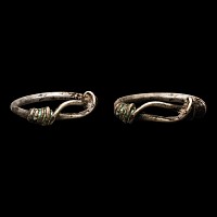 Viking Age Silver Ring with Coiled Shoulders