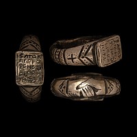 Post Medieval Silver Palindrome Ring