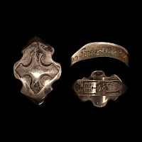 Georgian Silver 'Not All of me Will Die' Memento Mori Ring with Skeleton on Hoop