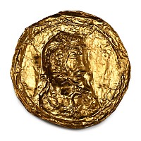 Late Roman Sheet-Gold Phalera Cover with Imperial Bust