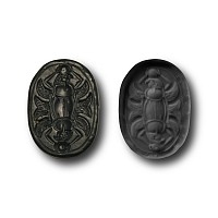Phoenician Green Jasper Scarab with Heads of Horus