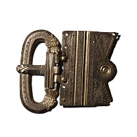 Late Roman Gilt Silver Buckle with Dragon Heads