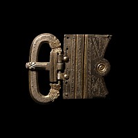 Late Roman Gilt Silver Buckle with Dragon Heads