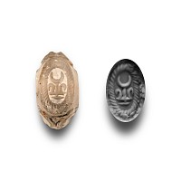 Sassanian Rock Crystal Stamp Seal with Motifs