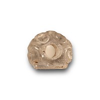 Sassanian Rock Crystal Stamp Seal with Motifs