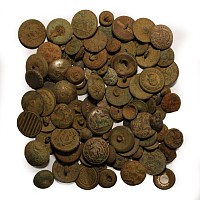 Post Medieval Bronze Military and Other Button Group