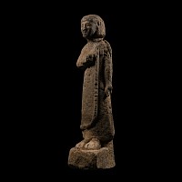 Cypriot Archaic Stone Statue of a Votary
