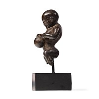 Hellenistic or Roman Bronze Statuette of a Grotesque Holding a Jar