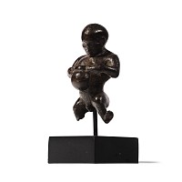 Hellenistic or Roman Bronze Statuette of a Grotesque Holding a Jar
