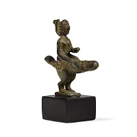 Roman Bronze Nymph Riding a Phallus
