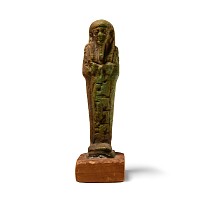 Egyptian Blue Glazed Hieroglyphic Shabti for Akhet