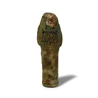 Egyptian Blue Glazed Shabti for the Priest of Amun Mi