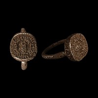Silver Seal Ring with Cyrillic Inscription