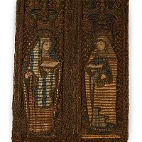 Medieval Embroidered Orphrey with Six Saints