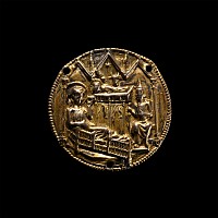 Medieval Silver Medallion with Scenes of the Nativity