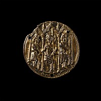 Medieval Silver Medallion with Scenes of the Flagellation