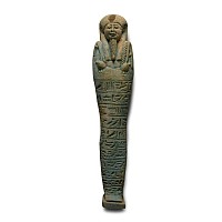 Large Egyptian Blue Glazed Hieroglyphic Shabti for Ta-Amun