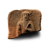 Old Babylonian Terracotta Fragment with Bearded Man