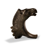 Roman Bronze Horse-Head Mount