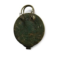 Greek Bronze Folding Travelling Mirror